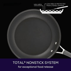 Deep Hard Anodized Non-Stick Pan with Lid - 12 inch, Gray