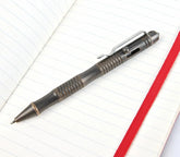EDC Brass Retro Black Pocket Ball Pen Business Signature Pen Outdoor Record Pen 07FC0E-D4 - KOEEK