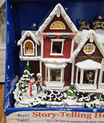 *RARE* Christmas Lighted & Musical "Twas The Night Before Christmas" House! 07FC0E-D4 - KOEEK