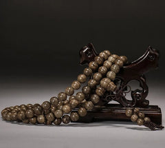 Natural Vietnam Agarwood Prayer 108 Beads Bless Bracelet Man Woman Accessories 07FC0E-D4 - KOEEK