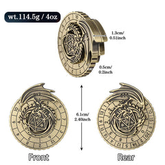 Spinner Dice 7-in-1 Metal DND Dice Set Unique Dragon Rotate D&D Dice RPG Gifts 07FC0E-D4 - KOEEK