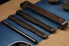 Chinese Ebony Wood Zither Mini Incense Burner Rack Box Home Decor Ornaments 07FC0E-D4 - KOEEK