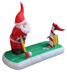 5 Foot Long Christmas Inflatable Santa Claus Golf Lights Blowup Yard Decoration 07FC0E-D4 - KOEEK