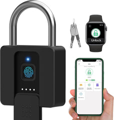 Fingerprint Padlock,Bluetooth Key with Fingerprint, Waterproof Combination Lock 07FC0E-D4 - KOEEK