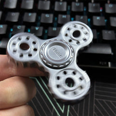 Three Leaf Gear Metal Fidget Spinner Adult EDC Fidget Toys ADHD Hand Spinner Toy 07FC0E-D4 - KOEEK