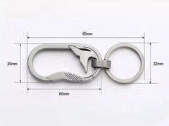 Titanium keychain Carabiner Car Waist Hanging Key Ring Backpack Buckle EDC Tool 07FC0E-D4 - KOEEK