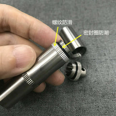 Titanium Waterproof Sealed Container Portable Pill Case EDC Medicine Box Pendant 07FC0E-D4 - KOEEK