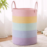 80L Extra Large Rainbow Baby Girls Hamper Laundry Basket for Kids Nursery Pastel 07FC0E-D4 - KOEEK