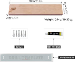 Wood Magnetic Knife Strip, Magnet Utensil Holder for Wall, Refrigerator, Wooden 07FC0E-D4 - KOEEK