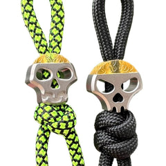 Steampunk Skull Titanium alloy EDC Tool Paracord Lanyard Keychain 07FC0E-D4 - KOEEK