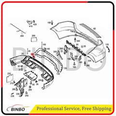 Rear Bumper Tow Eye Cap Tow Hook Cover For 2017-19 Mercedes X166 GLS550/GLE 07FC0E-D4 - KOEEK