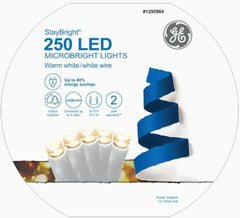 GE StayBright 250-Count 51.8-ft White Micro LED Christmas String Lights GE - KOEEK