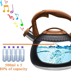 Tea Kettle for Stove Top, Loud Whistling Kettle for Boiling Water Coffee or Milk 07FC0E-D4 - KOEEK