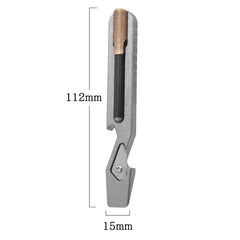 EDCTitanium Alloy Multi-function Crowbar Outdoor Survival Strike Fire ToolOpener 07FC0E-D4 - KOEEK