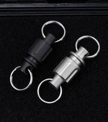 Mini Titanium Alloy Insert Buckle Gimbal Ring Portable Double Keyring Cutter EDC 07FC0E-D4 - KOEEK