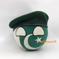 Polandball Dango Countryball Pakistan Ball Plush Doll Stuffed Toy Pillow W Hat 07FC0E-D4 - KOEEK