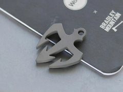 EDC TC4 Titanium Alloy Trident Necklace Keychain Pendant Lanyard Bead DIY Tool EDC - KOEEK