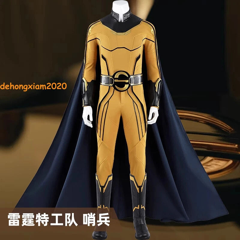 Thunderbolts Sentry Jumpsuit Cloak Bodysuit Halloween Cosplay Men's Clothing Set 07FC0E-D4 - KOEEK
