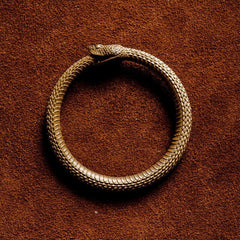 Brass Brass Snake Ring Keychain Bite Ouroboros Key Pendant Mens Gift 07FC0E-D4 - KOEEK