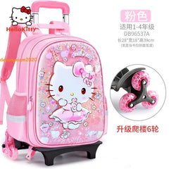 Climbing Stairs Cinnamoroll Bag Backpack Student Bag Wheels Kuromi Trolley Case 07FC0E-D4 - KOEEK