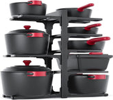 8 Tier Heavy Duty Adjustable Pan Organizer, Cabinet Storage and Organization 07FC0E-D4 - KOEEK