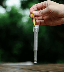 EDC Titanium Whistle Waterproof Flint Outdoor Camping survival Tool Keychain 07FC0E-D4 - KOEEK