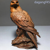 9cm Retro Wood Carving Eagle Ornament Home Furnishings Decoration Handicraft 07FC0E-D4 - KOEEK