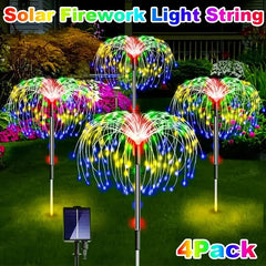 4Pcs Outdoor Solar Powered 320LED Fireworks Lights For Christmas MAV281458 07FC0E-D4 - KOEEK