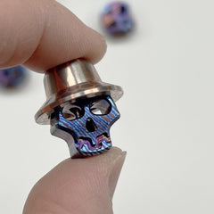 EDC Damascuse Titanium Knife Lanyard Bead Pendant Parachute Cord DIY Keychain 07FC0E-D4 - KOEEK