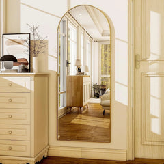 56"x21"Full Length Mirror Arch Floor Mirrors with Aluminum Alloy Frame 07FC0E-D4 - KOEEK