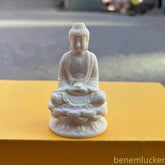 7cm Tagua Handcarved Avalokitesvara Buddha Statue Temple Supplies Home Ornament 07FC0E-D4 - KOEEK
