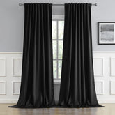 Black blackout curtains (52 inches wide x 120 inches long, 2 panels) 07FC0E-D4 - KOEEK