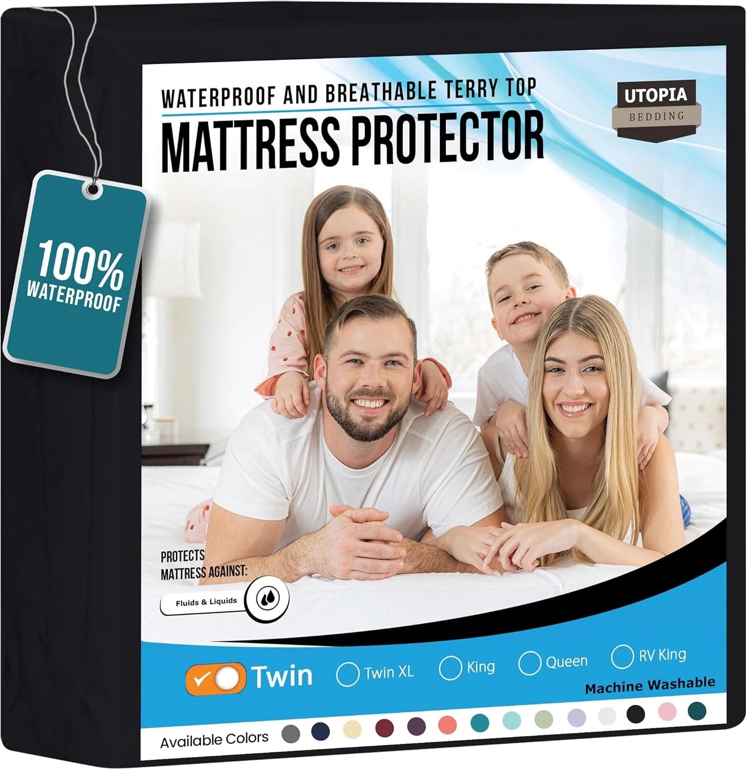 Bedding Waterproof Mattress Protector High-Quality Terry Cloth Mattress Cover 07FC0E-D4 - KOEEK