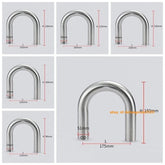 1PC 180 Degree Elbow U-Bend Exhaust Pipe 180° Tube Polished 304 Stainless Steel 07FC0E-D4 - KOEEK