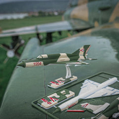 MiG-21 3D Printed Aircraft Model with Stand Hungarian Air Force Camo Desktop Dec 07FC0E-D4 - KOEEK