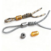 EDC Ultem PEI Titanium Knife Lanyard Bead Pendants Keychain Parachute Cord DIY 07FC0E-D4 - KOEEK