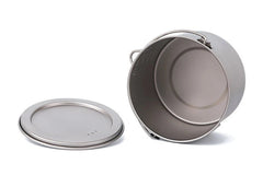 Titanium Hanging Pan Folding Short Handle Camping Single Pot Light 900ml 07FC0E-D4 - KOEEK