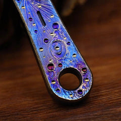 EDC Titanium Alloy Meteorite Pattern Multi Tools Pry Bar Crowbar Opener Outdoor 07FC0E-D4 - KOEEK