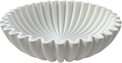 Decorative Bowls - White Decorative Bowls for Home Decor - - Fluted Bowls 07FC0E-D4 - KOEEK