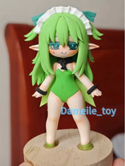 10cm Black Souls 2 Leaf Handmade Clay Model with Dust Cover 07FC0E-D4 - KOEEK