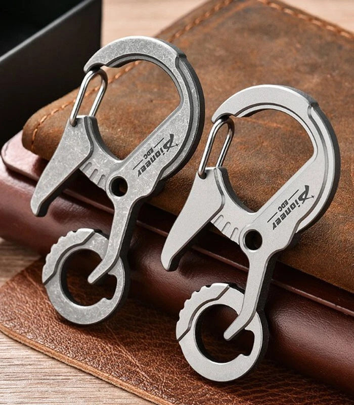 EDC Titanium Alloy Multi tools Personalize Keychain Bottle Opener Buckle 07FC0E-D4 - KOEEK