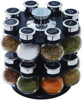 16 Jar Ellington Revolving Countertop Spice Rack with Lift & Pour Caps 07FC0E-D4 - KOEEK