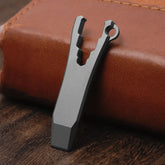 Mini Titanium Keychain Multi Tools Pry Bar EDC Crowbar Bottle Opener Wrench Tool 07FC0E-D4 - KOEEK