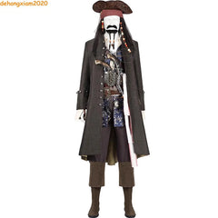 Jack Sparrow Cosplay Costume Pirates of the Caribbean Adult Outfits Halloween 07FC0E-D4 - KOEEK