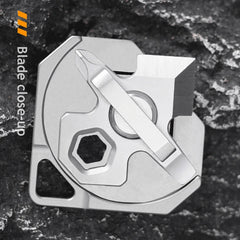 4 IN 1 Titanium Multi Tools Screwdriver Cutter Portable Camping EDC Keychain 07FC0E-D4 - KOEEK