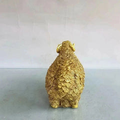 6.2'' Exquisitely Chinese Brass Fortune Good Luck Sheep Feng Shui Ornaments 07FC0E-D4 - KOEEK