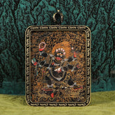 Brass Tibetan Amulet Jambhala Palden Lhamo Mahakala Thangka Pendant Buddhist 07FC0E-D4 - KOEEK