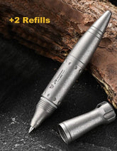 Mini Titanium Alloy Ballpoint Pen Signature Writing Pen Outdoor EDC Keychain Pen 07FC0E-D4 - KOEEK