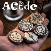 Fidget Slider Mini Steel Cartoon Theme EDC Brass Coin Shape Push Slider Toy Gift 07FC0E-D4 - KOEEK
