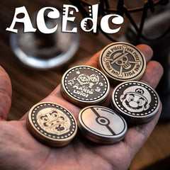 Fidget Slider Mini Steel Cartoon Theme EDC Brass Coin Shape Push Slider Toy Gift 07FC0E-D4 - KOEEK